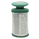RAPE INOX 24X11X6 CM 6 FACES COULEUR POIGNEE VERT