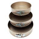 SET 3 MOULES 28 / 26 / 24 CM COULEUR OR