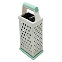 RAPE INOX 24.5X10.5 CM 4 FACES COULEUR POIGNEE VERT/BLANC
