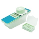Coupe Légumes Multi-fonctions, lame inox, 29x12x8 cm couleur Vert