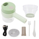 Hachoir électrique (USB), lame inox, 18x11x8 cm couleur Vert