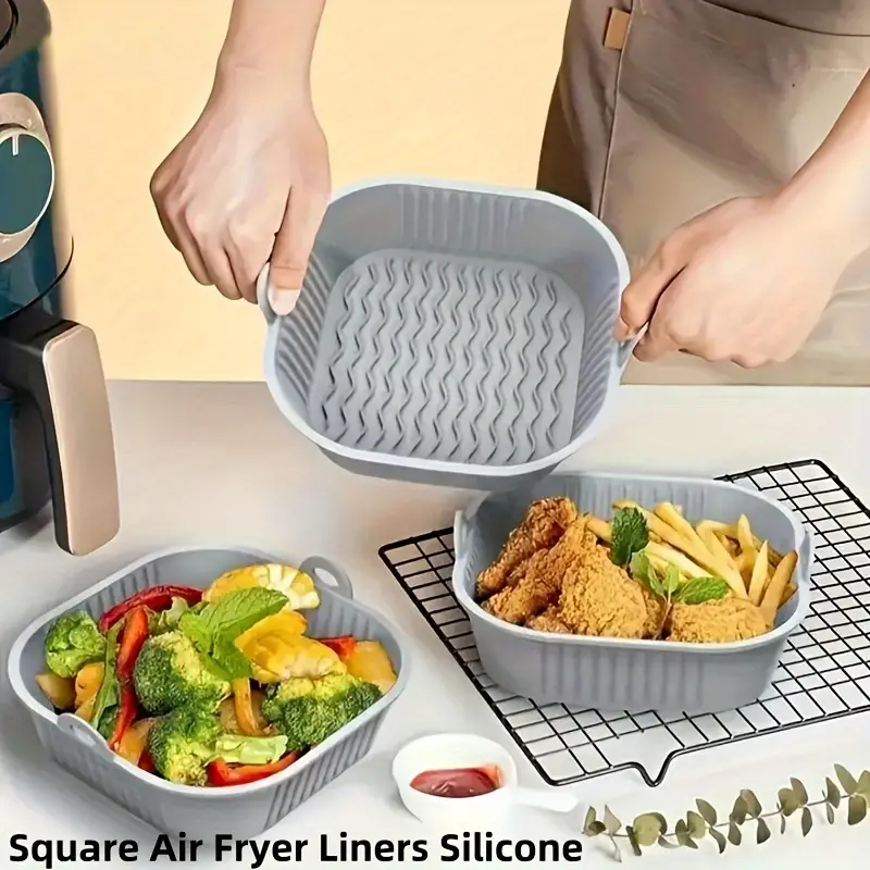 Moule silicone AIR FRYER 20x20 cm mix couleur Bleu / Noir / Gris