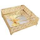 PORTE PAPIER DECO METAL 18X18X5 CM MODELE OR