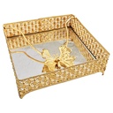 PORTE PAPIER DECO METAL 18X18X5 CM MODELE OR