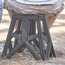 TABOURET GRAND MODELE 29X20X40 CM MODELE GRIS