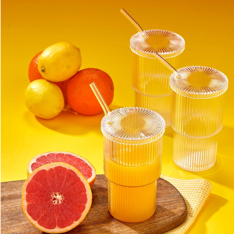 GOBELET CRYSTAL EN PLASTIQUE TRANSPARENT AVEC PIPETTE EN VERRE 16X9 CM