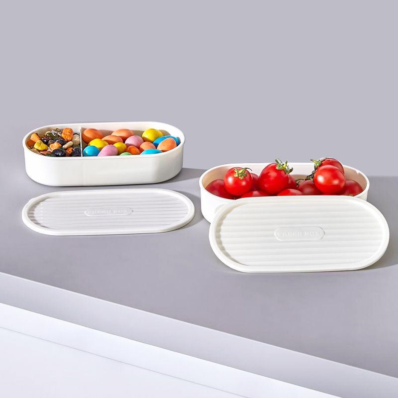 SET 2 BOITES A DEJEUNER 18X8 CM COULEUR BEIGE