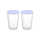 SET 2 BOITES CONSERVATION ALIMENTAIRE 800 ML MIX ROSE/BLANC/BLEU