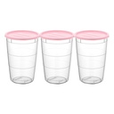 SET 3 BOITES CONSERVATION ALIMENTAIRE 800 ML MIX ROSE/BLANC/BLEU