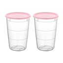 SET 2 BOITES CONSERVATION ALIMENTAIRE 1200 ML MIX ROSE/BLANC/BLEU