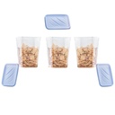 SET 3 BOITES CONSERVATION ALIMENTAIRE 800 ML MIX ROSE/BLANC/BLEU