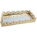 PLATEAU DECO METAL 26X13 CM MODELE OR