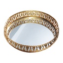 PLATEAU DECO METAL ROND 20 CM MODELE OR