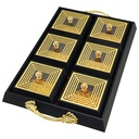 Set Déco 6 compartiments 41x27 cm modèle noir matière plastique
