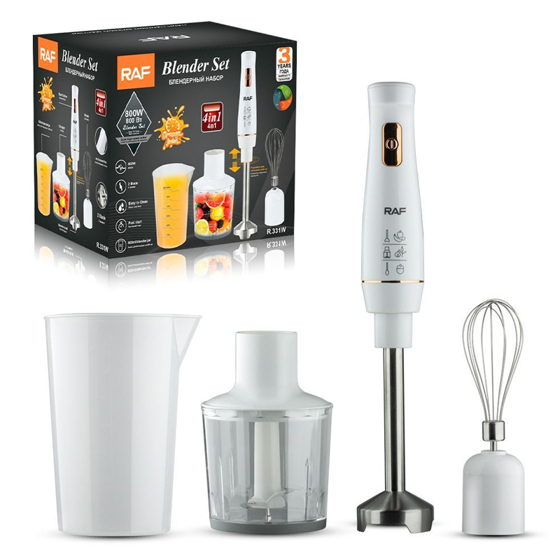 Set 5 pièces batteur électrique 600 ml 300 W Couleur Blanc