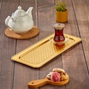PLATEAU DECO PLASTIQUE MODELE OR 39X17 CM