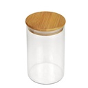 POT VERRE BOROSILICATE COUVERCLE BAMBOO 18X6,5 CM