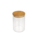 POT VERRE BOROSILICATE COUVERCLE BAMBOO 8X8,5 CM