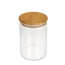 POT VERRE BOROSILICATE COUVERCLE BAMBOO 8,5 X15 CM