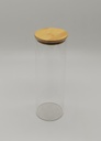 POT VERRE BOROSILICATE COUVERCLE BAMBOO 25X8,5 CM
