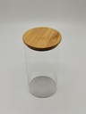 POT VERRE BOROSILICATE COUVERCLE BAMBOO 20X10 CM