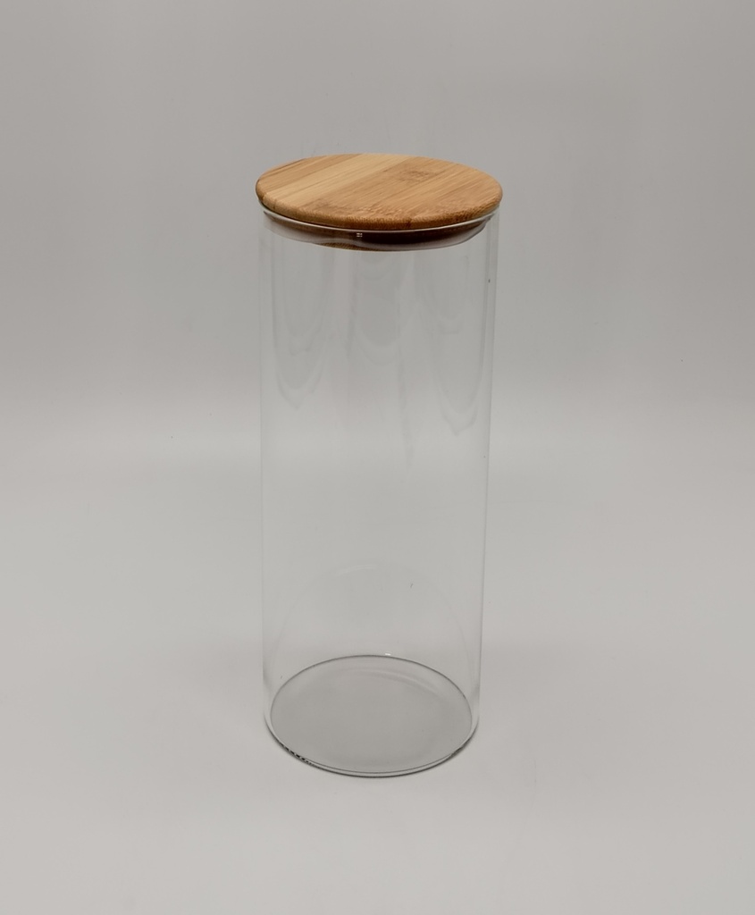 POT VERRE BOROSILICATE COUVERCLE RONDBAMBOO 10 X 25CM