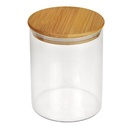 POT VERRE BOROSILICATE COUVERCLE BAMBOO 30X10 CM