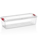 BOITE ALIMENTAIRE PLASTIQUE LONG FORMAT 3.4 LITRES (37x14.5x9.5 cm) TRANSPARENT