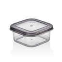 BOITE ALIMENTAIRE PLASTIQUE 0.30 LITRES (11x11x5 cm) COULEUR MAT
