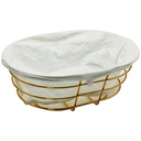 PANIER A PAIN METAL 28X20X11 CM MODELE OR