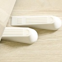 SET 3 STOP PORTES 9 CM PLASTIQUE BLANC