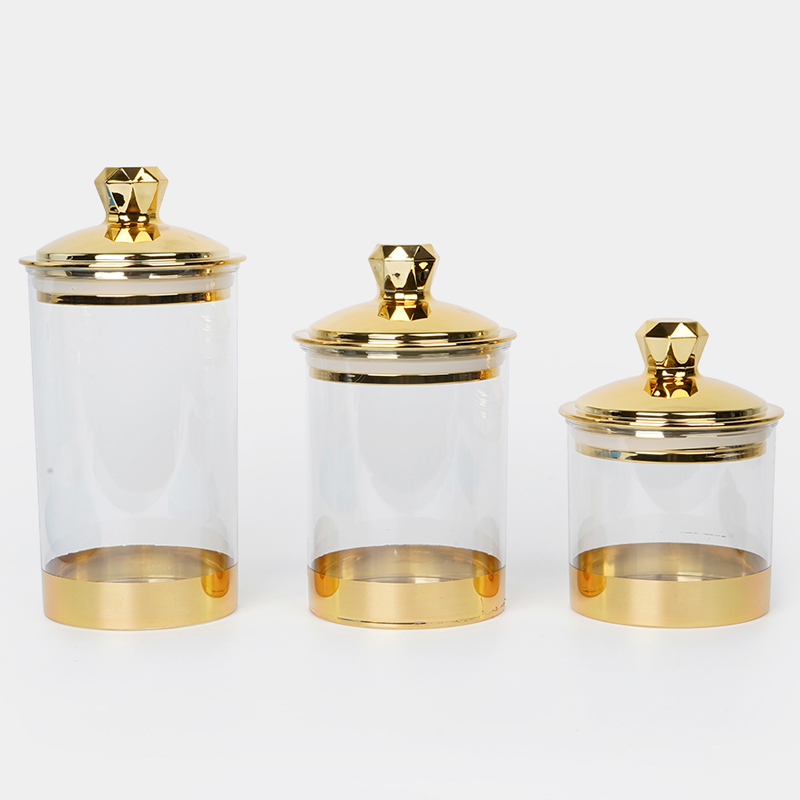 SET 3 PIECES POT EN PLASTIQUE DECORATIF 16.5X10 / 13X10 / 9X10 CM MODELE OR