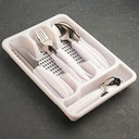 COFFRET 24 PIECES + RANGE COUVERTS 29x20 CM MANCHE PLASTIQUE