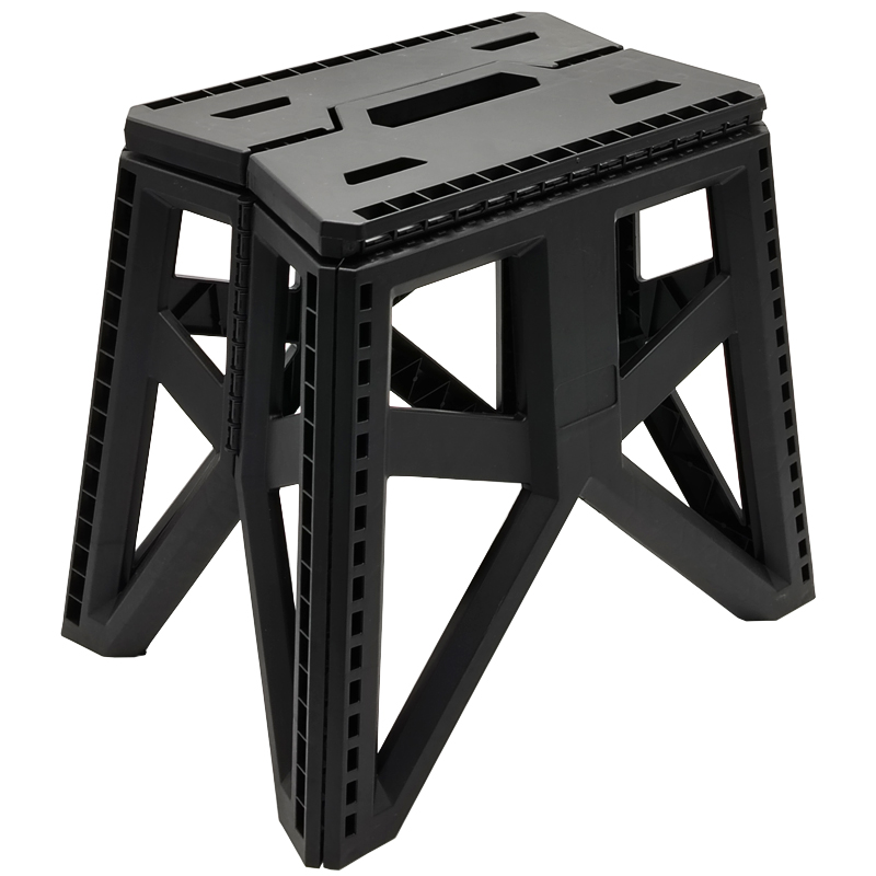 TABOURET PLIABLE PLASTIQUE 27X20X34 CM COULEURS MIX NOIR / VERT / MARRON