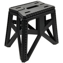 TABOURET PLIABLE PLASTIQUE 27X20X34 CM COULEURS MIX NOIR / VERT / MARRON