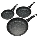 SET 3 POELES 28 / 24 / 20 CM COULEUR NOIR