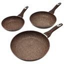SET 3 POELES 28 / 24 / 20 CM COULEUR MARRON