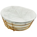 PANIER A PAIN METAL COULEUR OR 25X11 CM