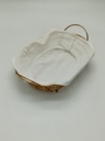 PANIER A PAIN METAL COULEUR OR 30X19X7 CM