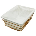 PANIER A PAIN METAL COULEUR OR 24.5X17X11 CM