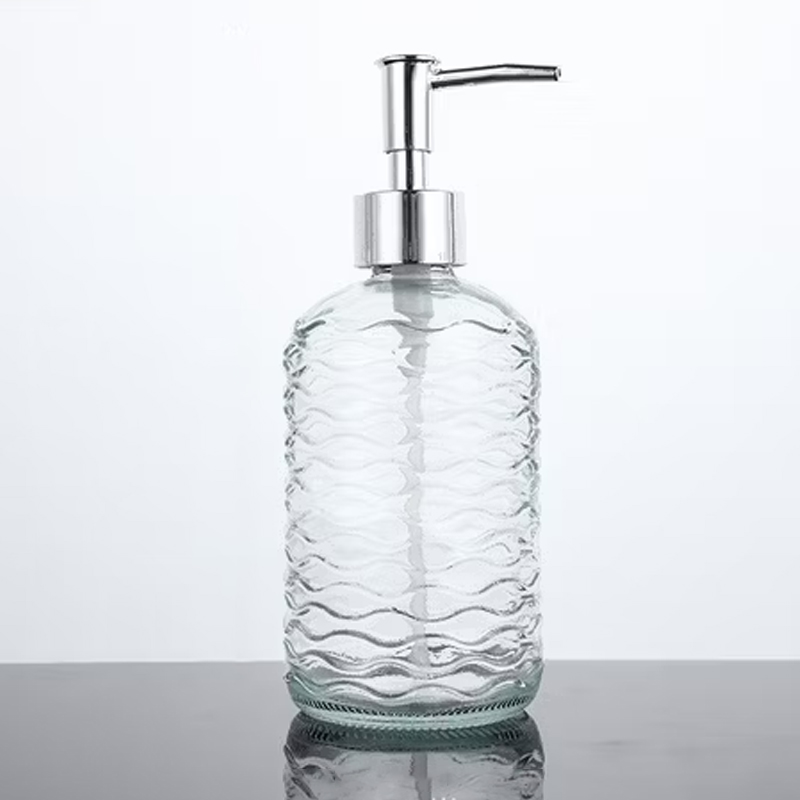Distributeur savon en verre 350 ML transparent