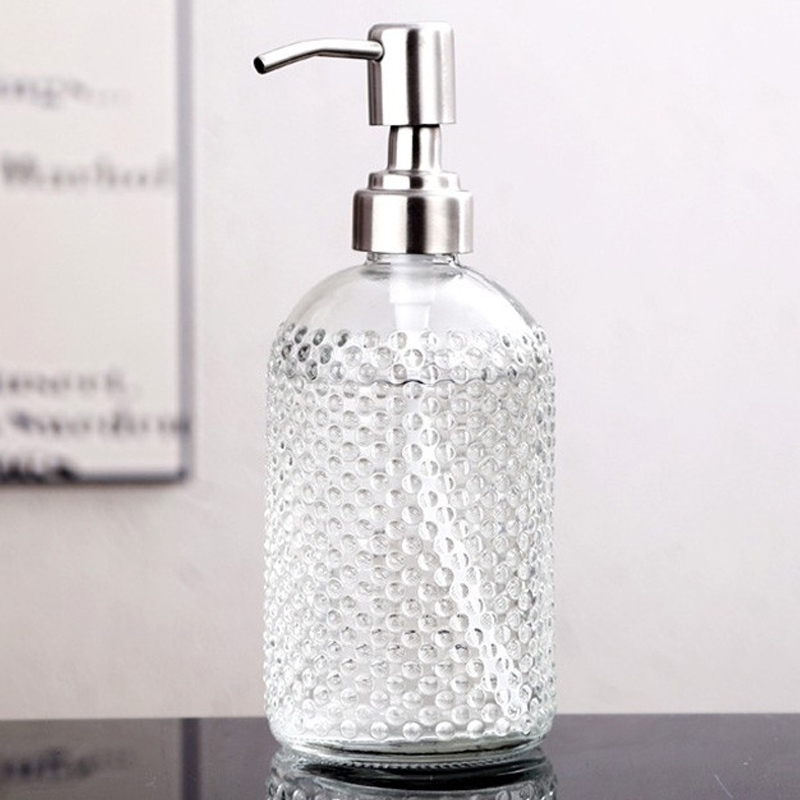 Distributeur savon en verre 350 ML transparent