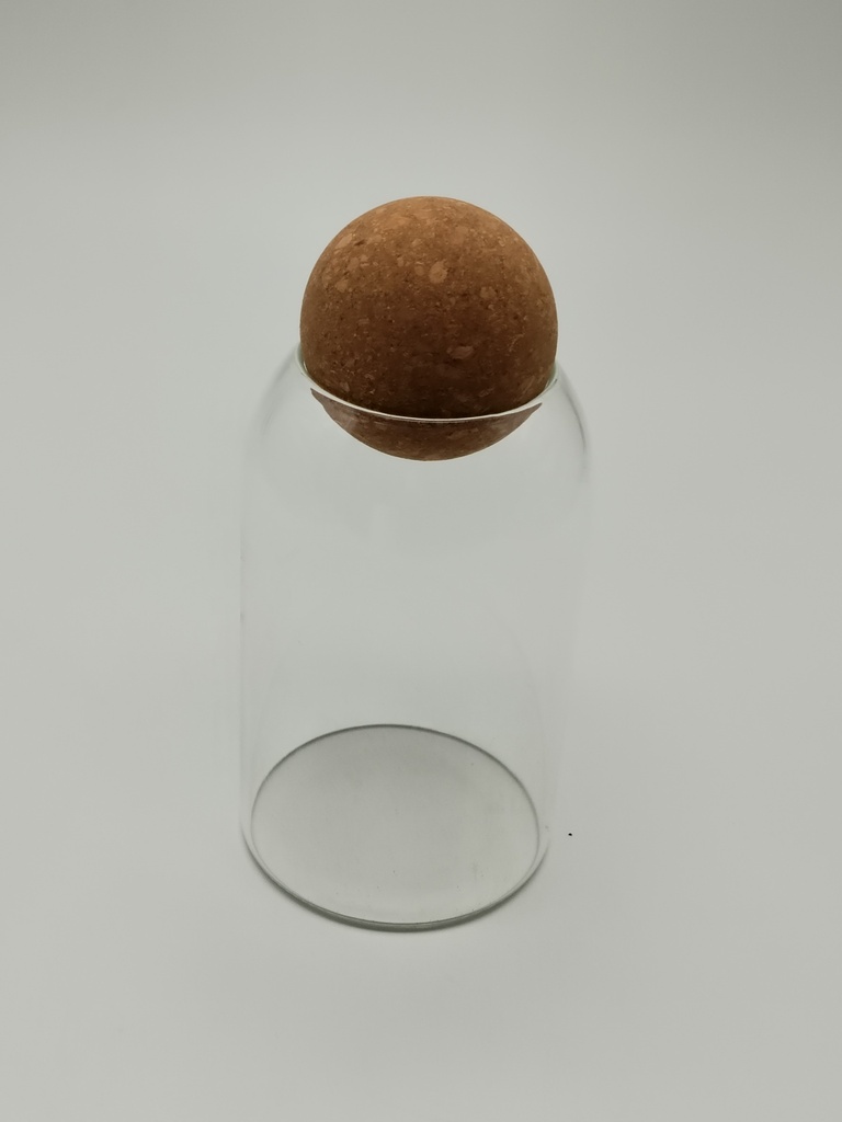 Récipient en verre borosilicate couvercle Bamboo 15x9 cm