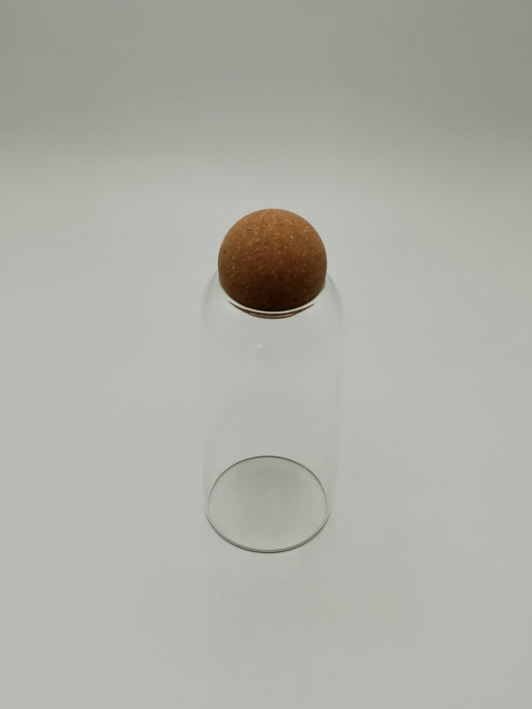Récipient en verre borosilicate couvercle Bamboo 20x9 cm