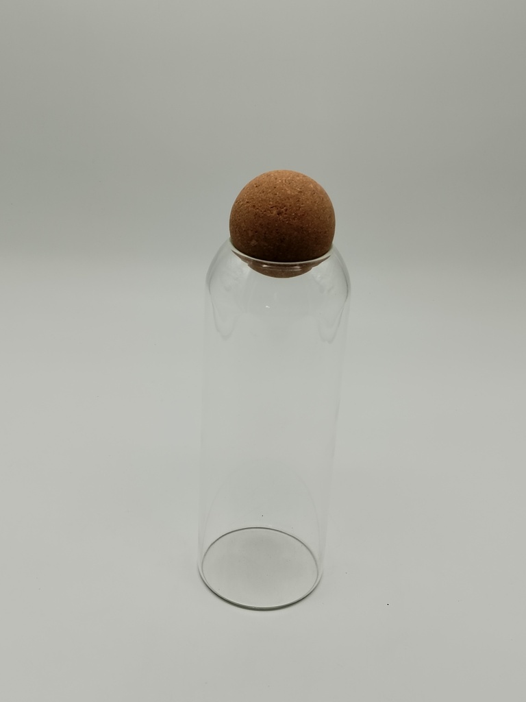 Récipient en verre borosilicate couvercle Bamboo 25x8,5 cm