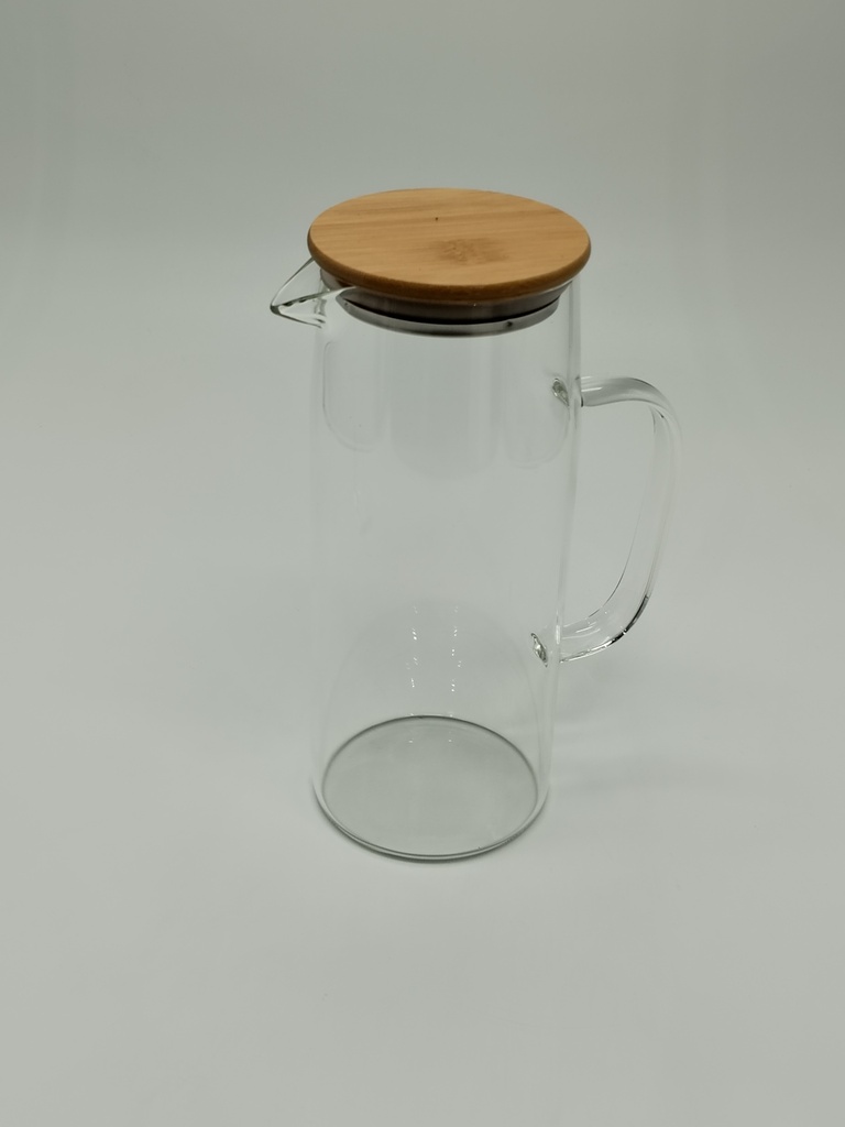 Carafe en verre borosilicate couvercle Bamboo 22x8,5 cm