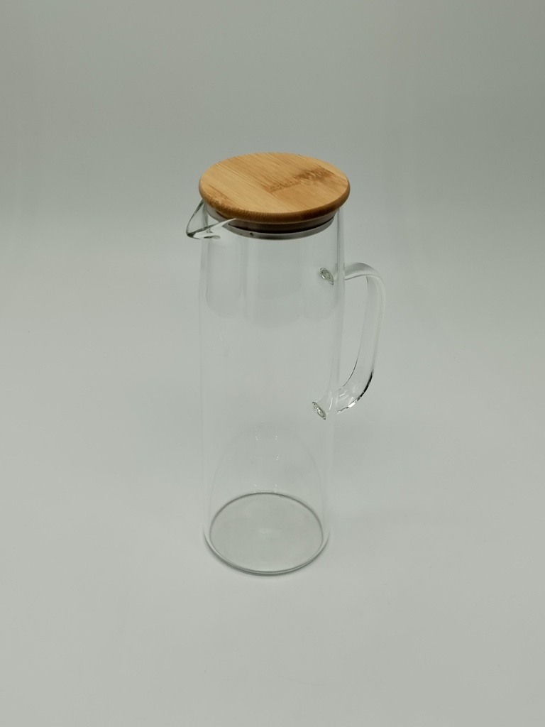 Carafe en verre borosilicate couvercle Bamboo 27x8,5 cm