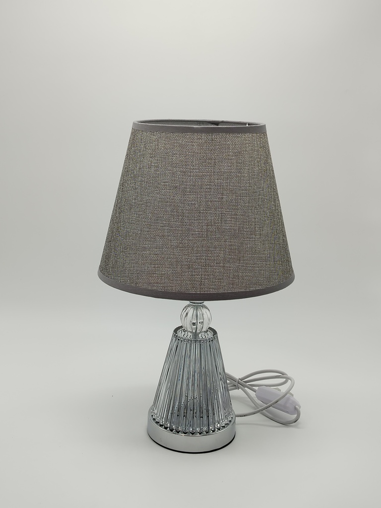 Lampe de chevet déco électtrique 2 allumages 41 cm couleur mix gris - or