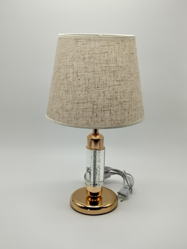 Lampe de chevet déco électtrique 2 allumages 45 cm couleur mix argent - or