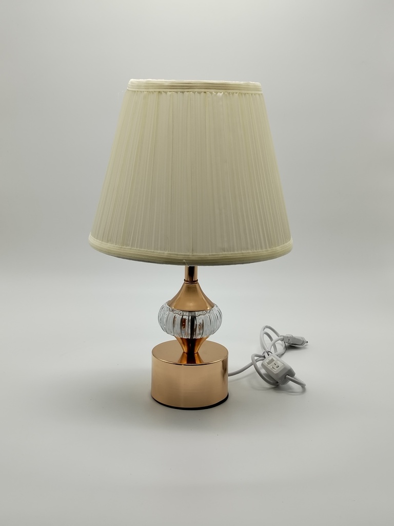 Lampe de chevet déco électtrique 2 allumages 40 cm couleur mix argent - or